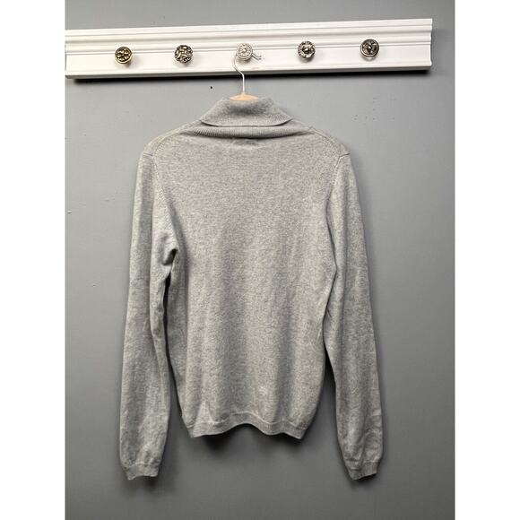 ISLE 100% cashmere Turtleneck sweater Womens Small Gray Jumper Neutral‎ Soft - Picture 2 of 7